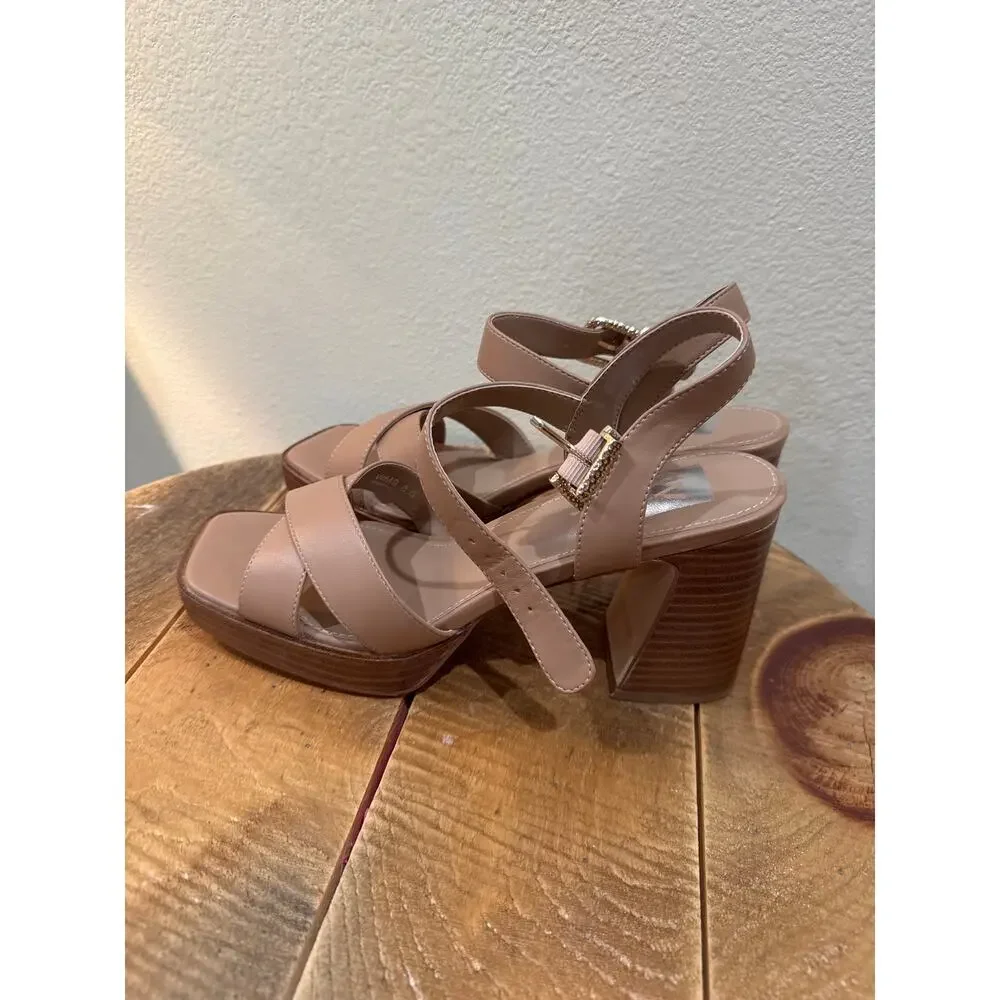 DV Dolce Vita Women's Tahini Heeled Sandals size 8.5 nude